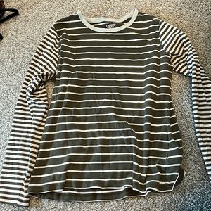 Lands’ End - Green Strip Long Sleeve Shirt